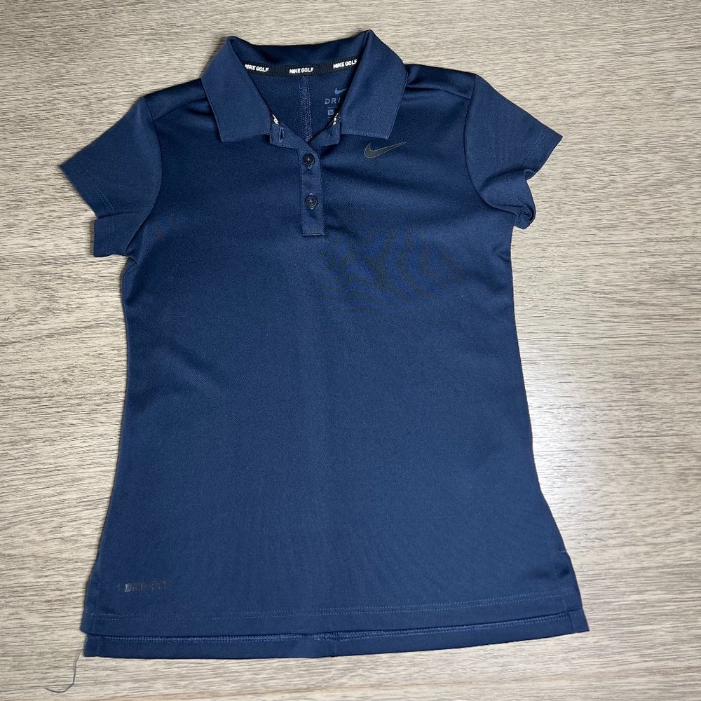 Nike Golf Girls Navy Dri Fit Size Small